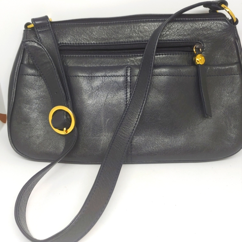 Dark Blue Etienne Aigner Leather Purse